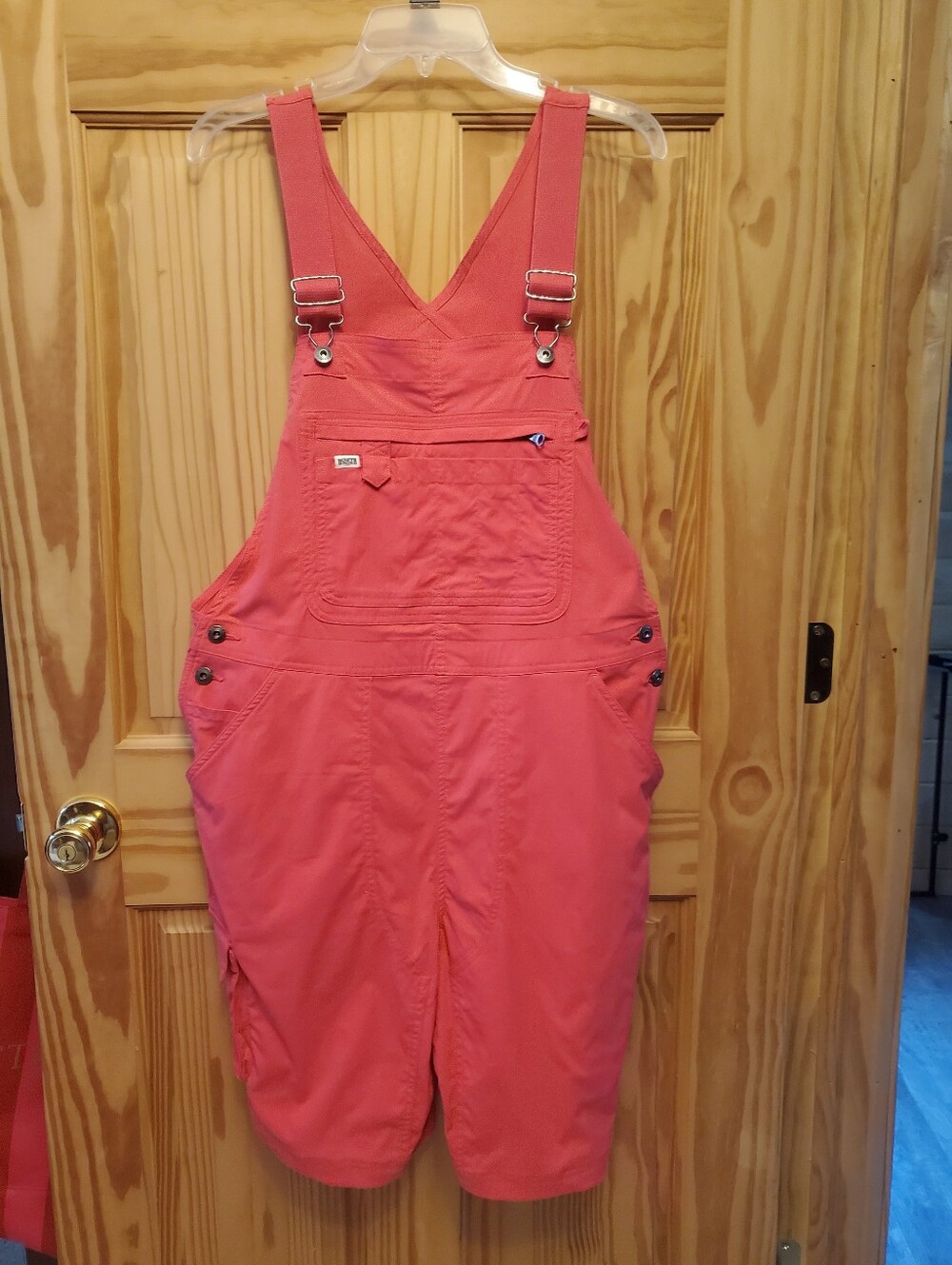 Duluth Trading Co Hot Pink Heirloom Overalls Shorts Large